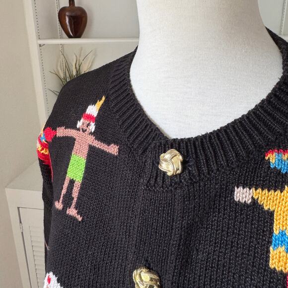 Vintage Christine Foley Children of the World Cardigan Sweater Size XS - Picture 6 of 7